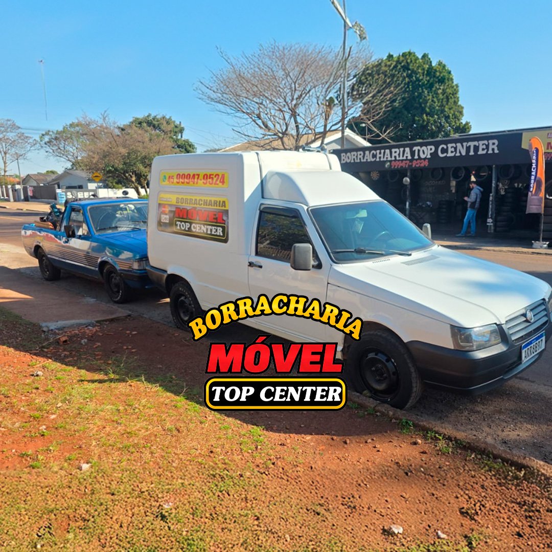 Veículo de atendimento da Borracharia Móvel Top Center
